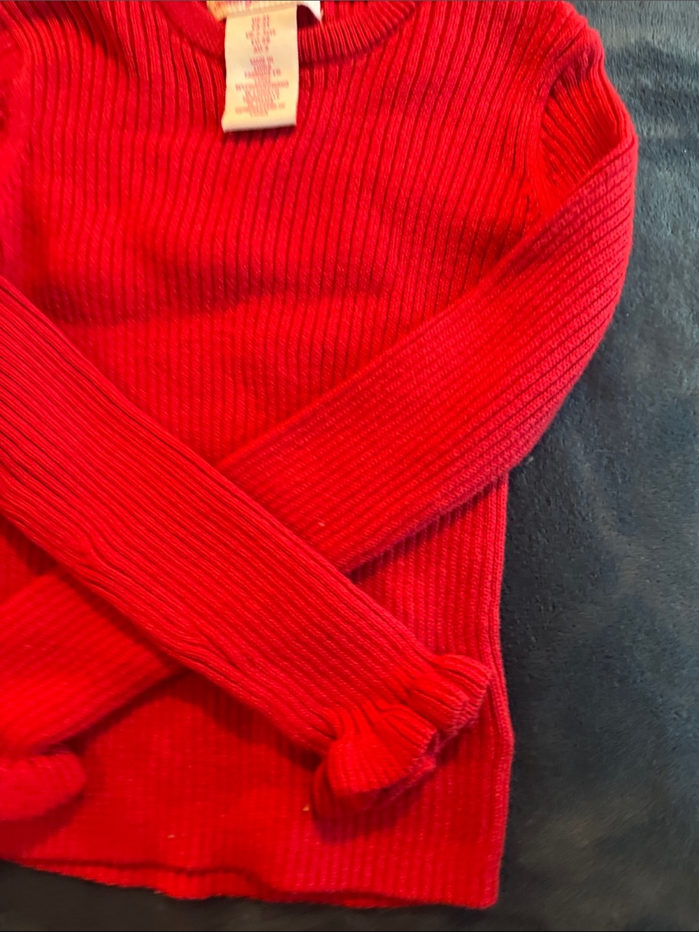 Tommy Bahama Red Ribbed Long-Sleeve Tee